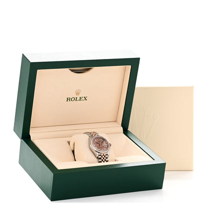 Stainless Steel 18K Everose Gold Diamond 31mm Oyster Perpetual Datejust Watch Pink 278381RBR