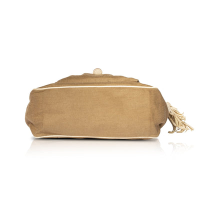 Celine Leather-Trimmed Handle Bag
