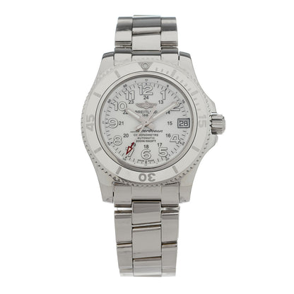 Stainless Steel 36mm Superocean II Automatic Watch White A17312