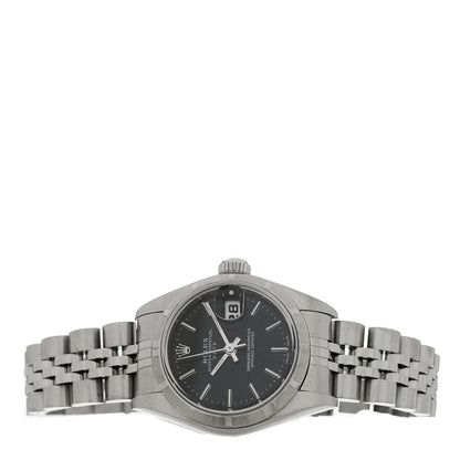 Stainless Steel 26mm Oyster Perpetual Date Watch Black 79190