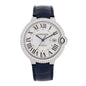 18K White Gold Alligator Diamond Pave Bezel 42mm Ballon Bleu De Cartier Automatic Watch
