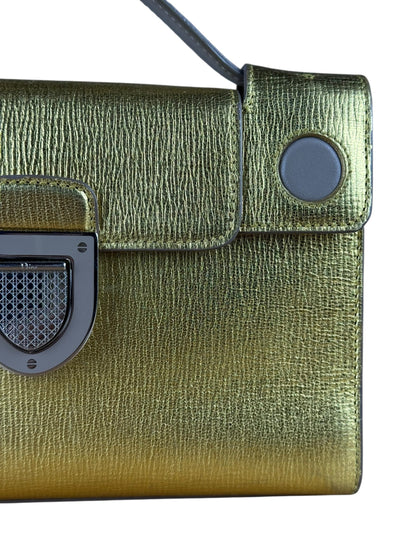 Christian Dior Diorever Gold Leather Clutch Bag Rovelle Bags