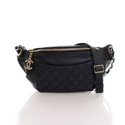 Chanel Black Calfskin Quilted Belt Bag Rovelle Bags