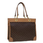 Luxury CELINE Macadam Canvas Hand Bag PVC Leather Brown cl579