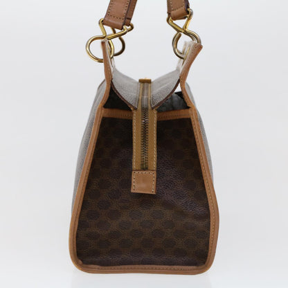 Luxury CELINE Macadam Canvas Hand Bag PVC Leather Brown cl579