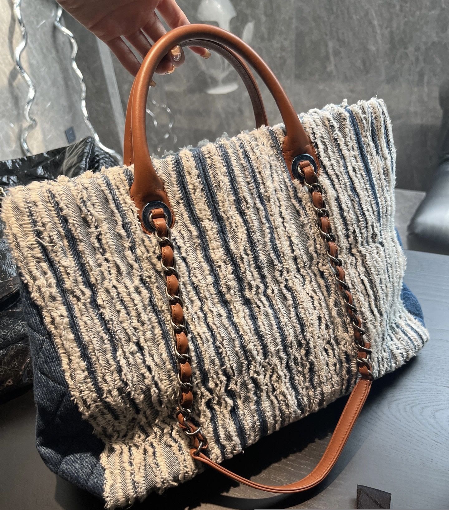 Chanel Luxury Leather Tote Bag Tote Rovelle Bags