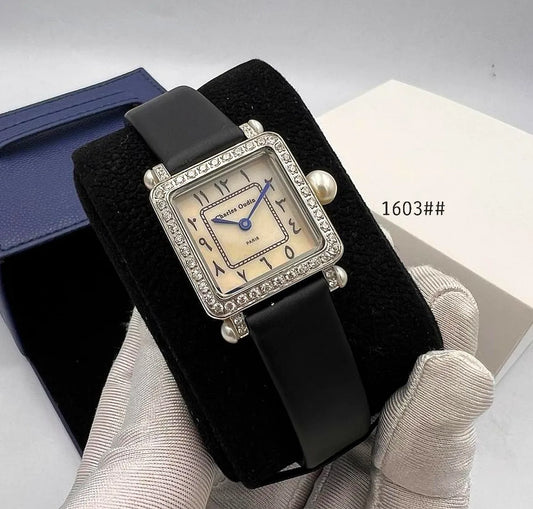 Charles Oudin Pansy Retro with Pearls Watch