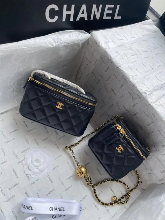 Chanel Mini Cosmetics Black Bag
