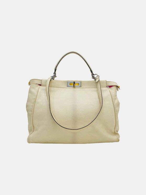 FENDI Peekaboo Off-white Top Handle Rovelle Bags