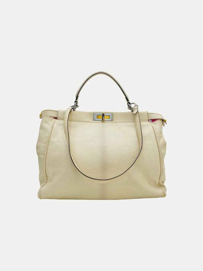 FENDI Peekaboo Off-white Top Handle Rovelle Bags