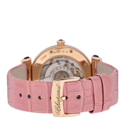 18K Rose Gold Alligator Mother of Pearl 36mm Imperiale Automatic Watch Pink