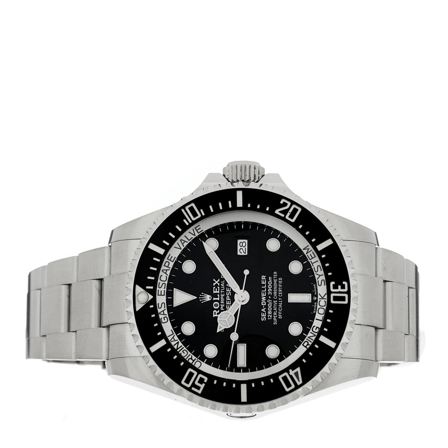 Stainless Steel 44mm Oyster Perpetual Date Sea-Dweller Deepsea Watch 126660 Black