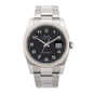 Stainless Steel 18K White Gold 36mm Oyster Perpetual Datejust Watch Black 116234