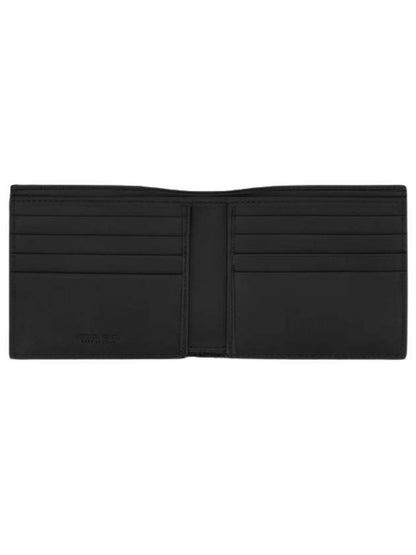 Luxury Bottega Veneta Intrecciato Weaving Half Wallet Black