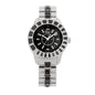 Stainless Steel Diamond Sapphire 33mm Christal Quartz Watch Black