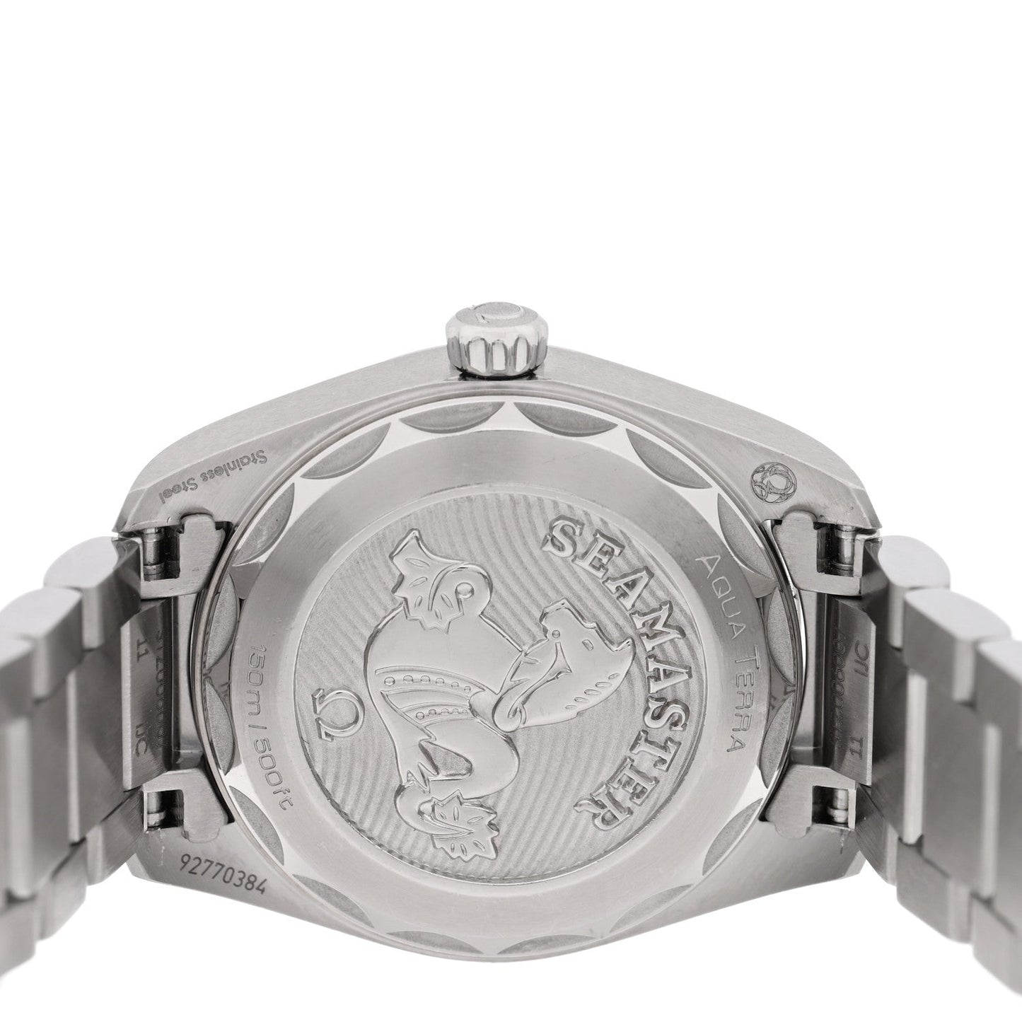 Stainless Steel Diamond Mother of Pearl 28mm Seamaster Aqua Terra Quartz Watch 220.10.28.60.55.001