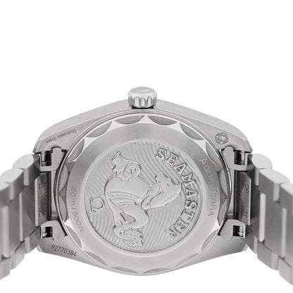 Stainless Steel Diamond Mother of Pearl 28mm Seamaster Aqua Terra Quartz Watch 220.10.28.60.55.001