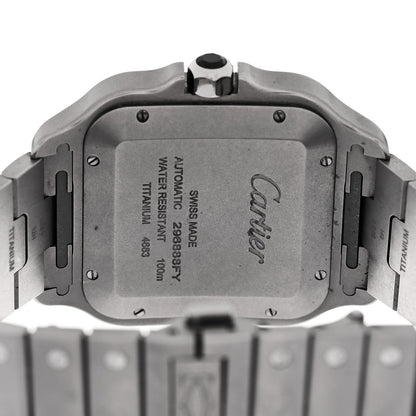 Titanium 39.8mm Santos De Cartier Automatic Watch