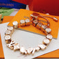 High-Quality Rose Gold Polished Square-Link Bracelet