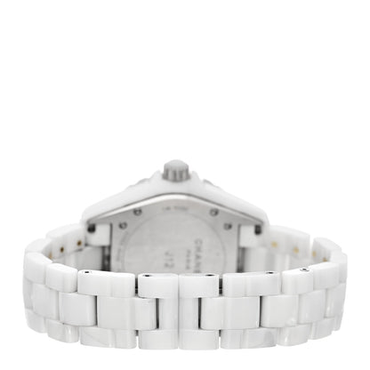 Stainless Steel Ceramic Diamond 38mm J12 Automatic Watch White
