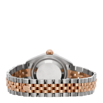 Stainless Steel 18K Everose Gold Diamond Bezel Mother of Pearl 28mm Oyster Perpetual Datejust Watch 279381RBR