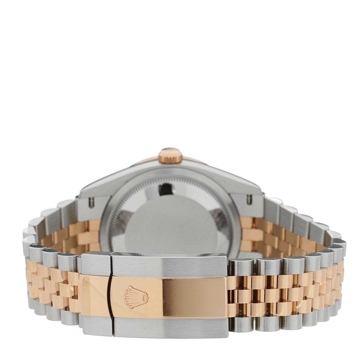 Stainless Steel 18K Everose Gold Diamond 36mm Oyster Perpetual Datejust Watch Rhodium Roman 126281RBR