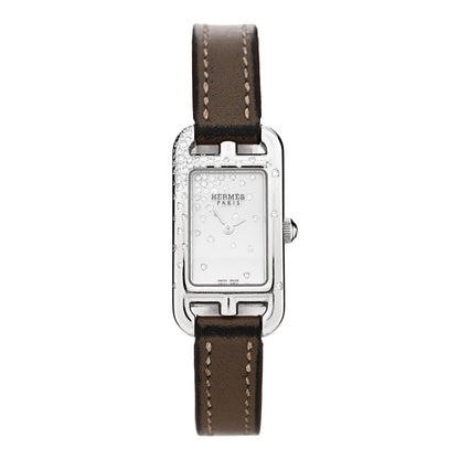 Stainless Steel Swift Diamond 17mm Nantucket Jete De Diamants Quartz Watch Etoupe