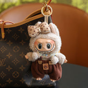 (Baby + clothes) Sitting party baby clothes plush vinyl face doll bag pendant girl gift