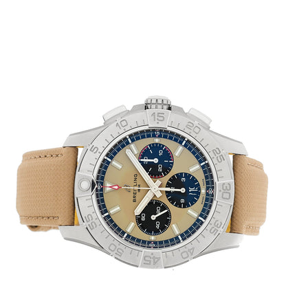 Stainless Steel Calfskin 44mm Avenger B01 Chronograph Automatic Watch Sand AB0147101A1X1