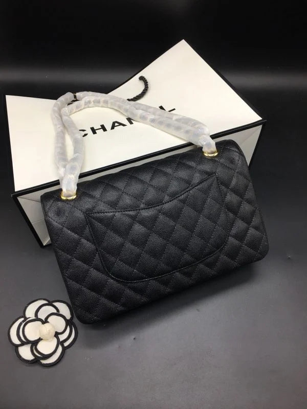 Chanel Classic Flap Caviar Bag Black