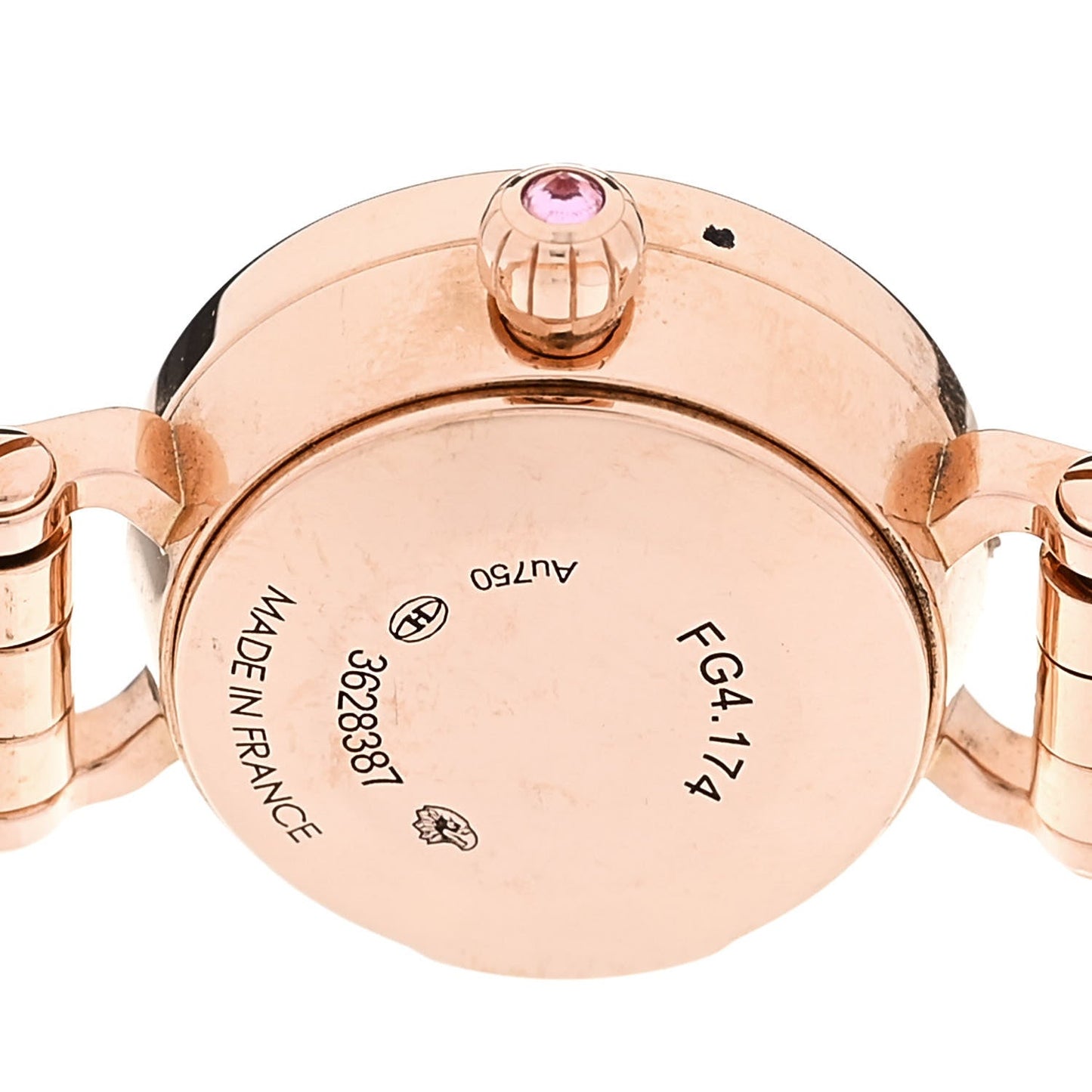 18K Rose Gold Diamond Pink Sapphire 16mm Faubourg Quartz Watch