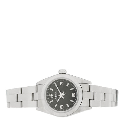 Stainless Steel 24mm Oyster Perpetual Watch Black 76080