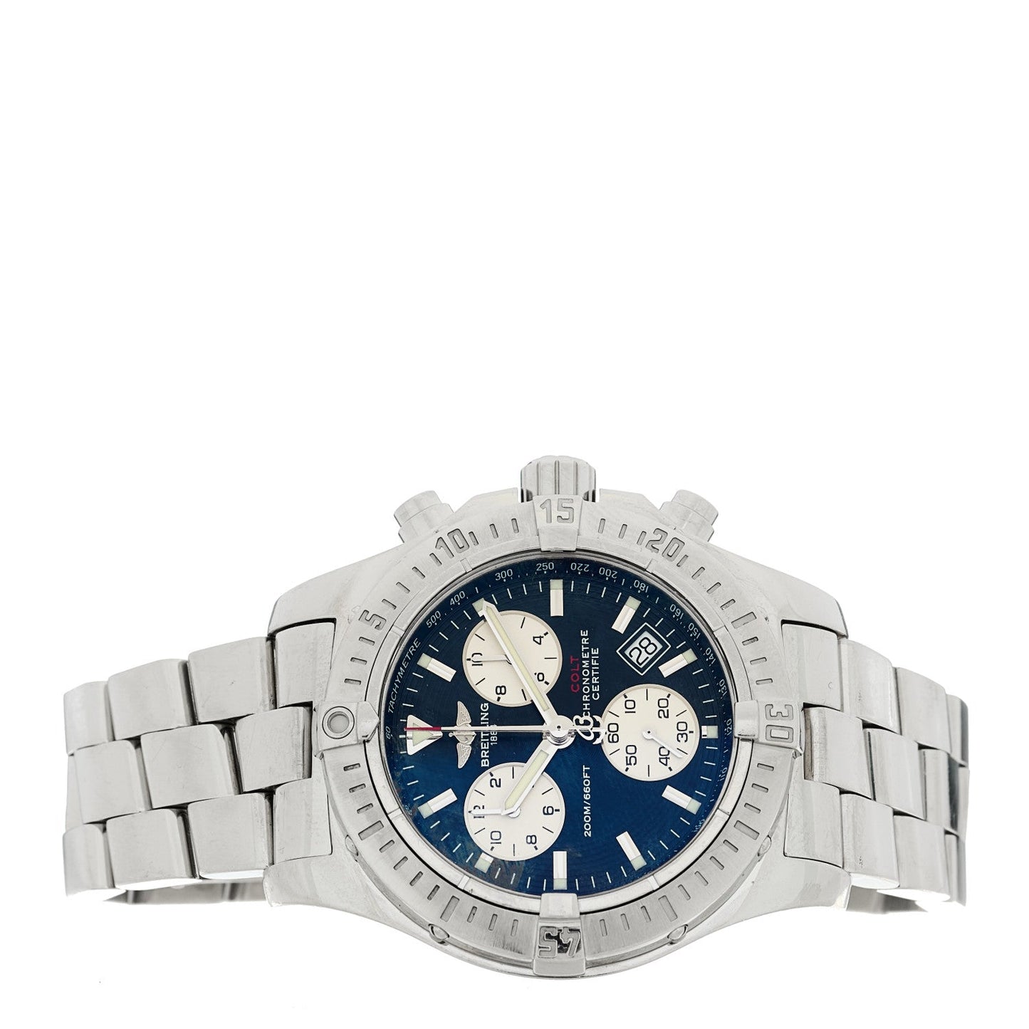Stainless Steel 41mm Colt Chronograph Quartz Watch Blue A73380