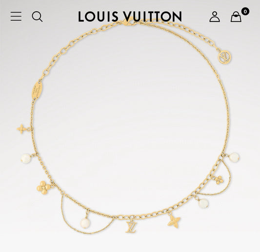 Golden Flower Pearl Bracelet & Necklace