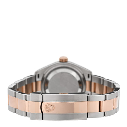 Stainless Steel 18K Everose Gold 28mm Oyster Perpetual Datejust Watch Chocolate Roman 279171
