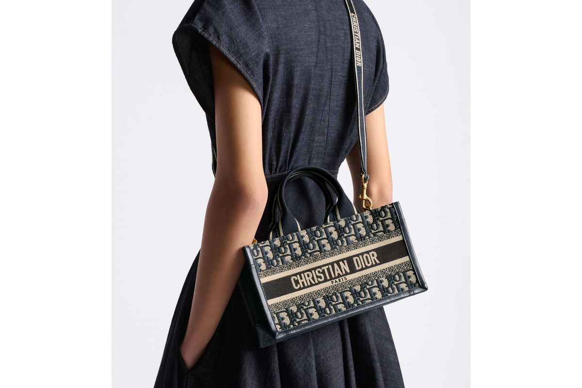 Dior Book Tote Leather Canvas Tote Bag Rovelle Bags
