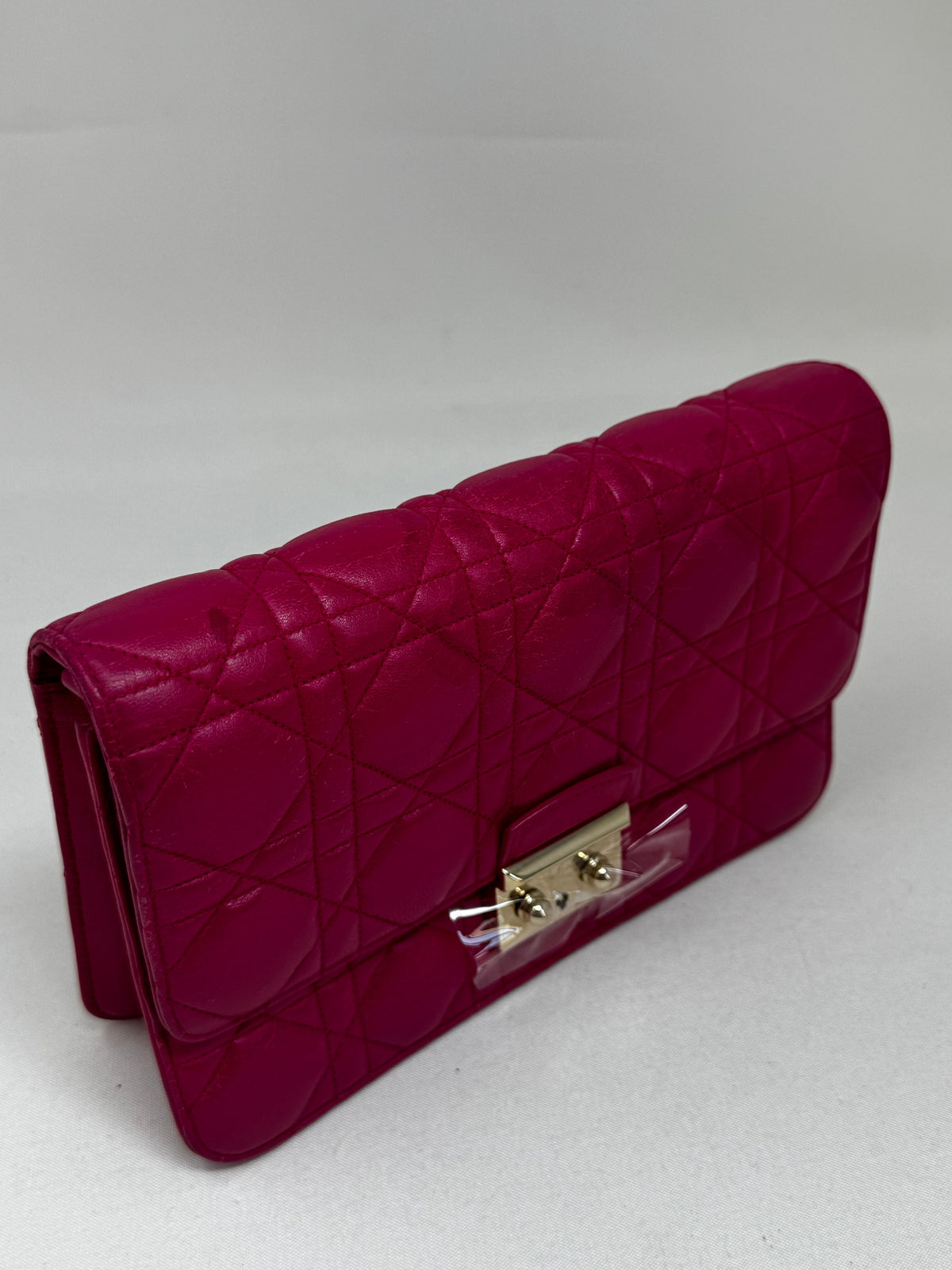 Christian Dior Lambskin Cannage Miss Dior Promenade Pouch Fuchsia Bj1-04 Rovelle Bags
