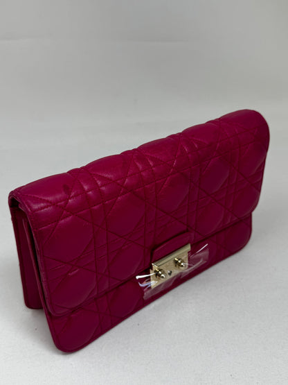 Christian Dior Lambskin Cannage Miss Dior Promenade Pouch Fuchsia Bj1-04 Rovelle Bags