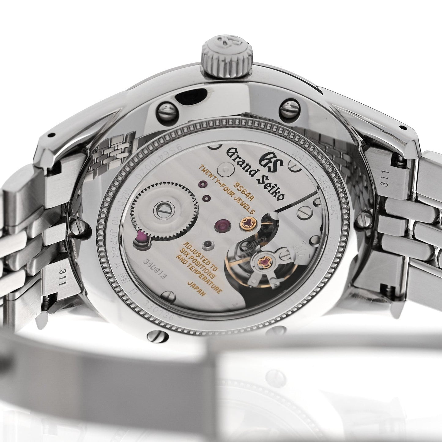 Stainless Steel 37mm Elegance Collection Manual Winding Watch Silver SBGW305