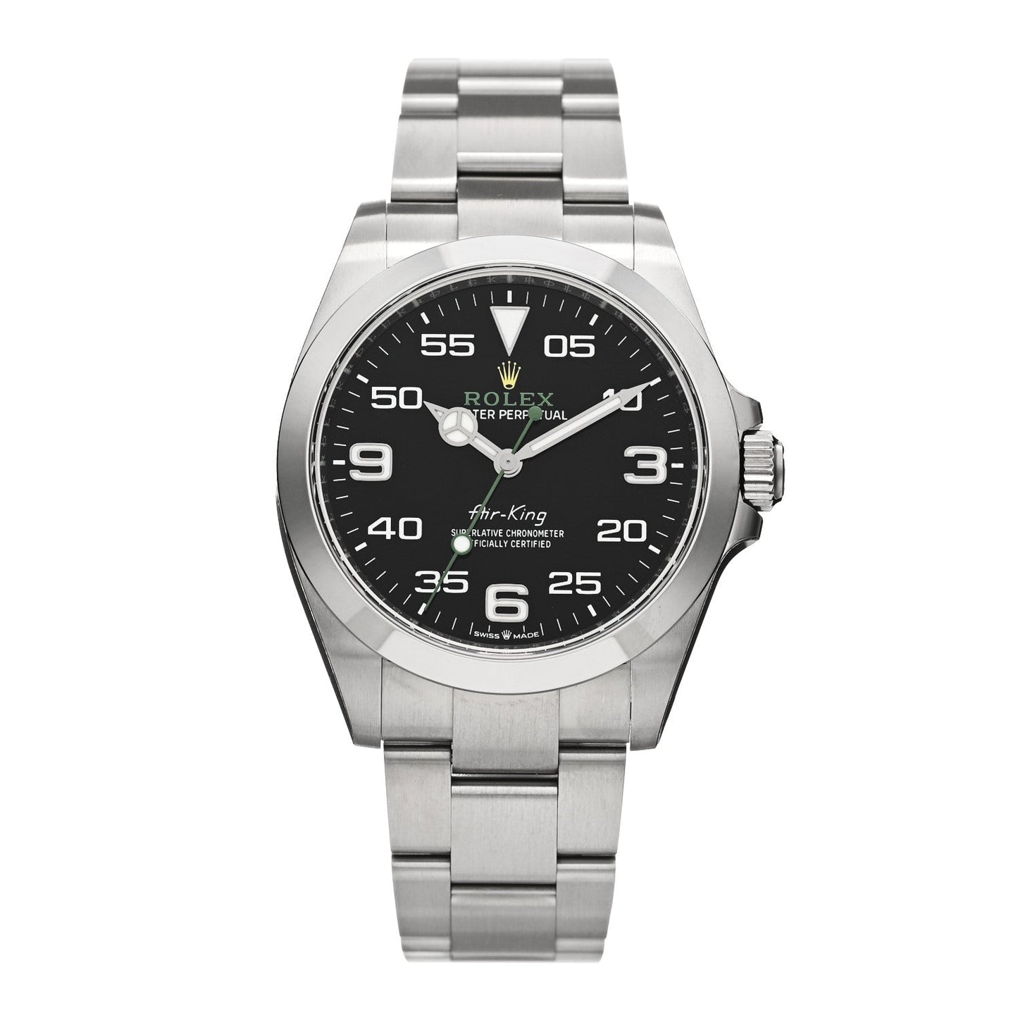 Stainless Steel 40mm Air-King Oyster Perpetual Watch Black 126900