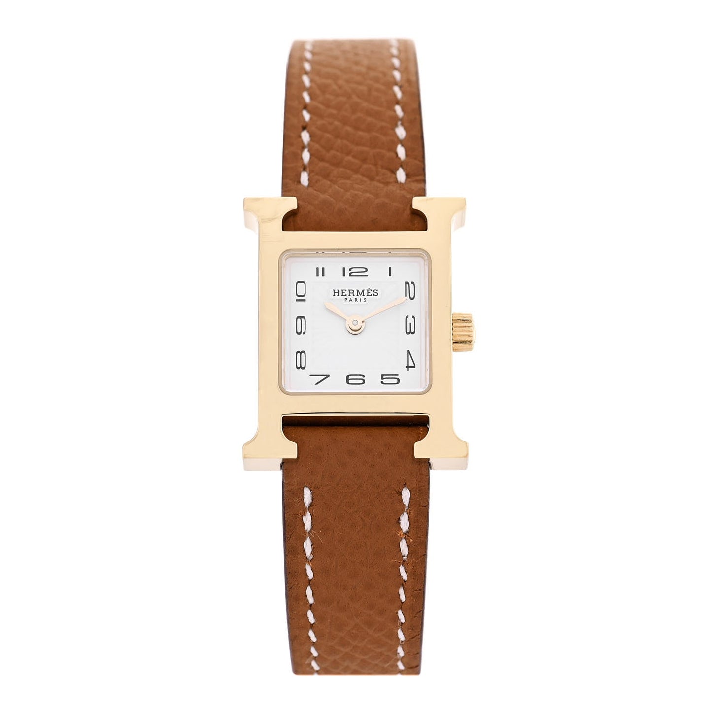 Stainless Steel Epsom 17.2mm Heure H Hour Quartz Watch Gold