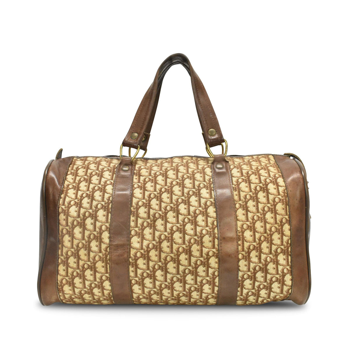 Dior Monogram Leather Canvas Handbag Rovelle Bags