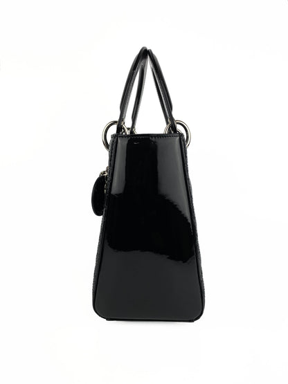 Christian Dior Medium Black Lady Dior Bag Rovelle Bags