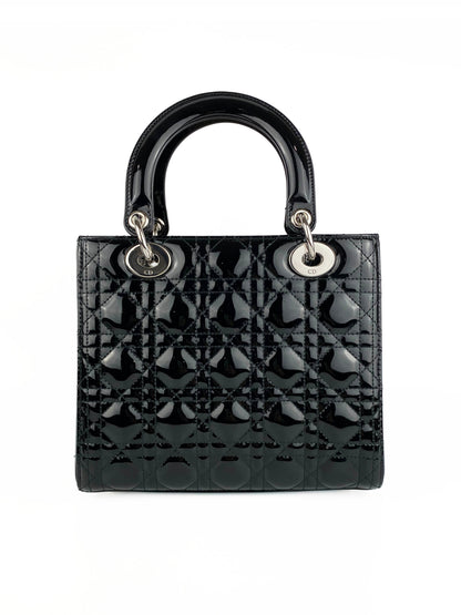 Christian Dior Medium Black Lady Dior Bag Rovelle Bags