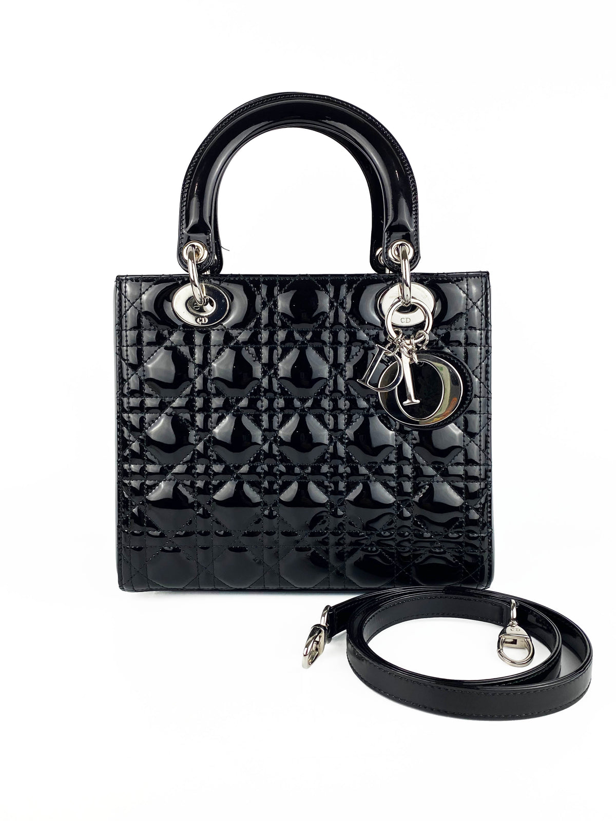 Christian Dior Medium Black Lady Dior Bag Rovelle Bags