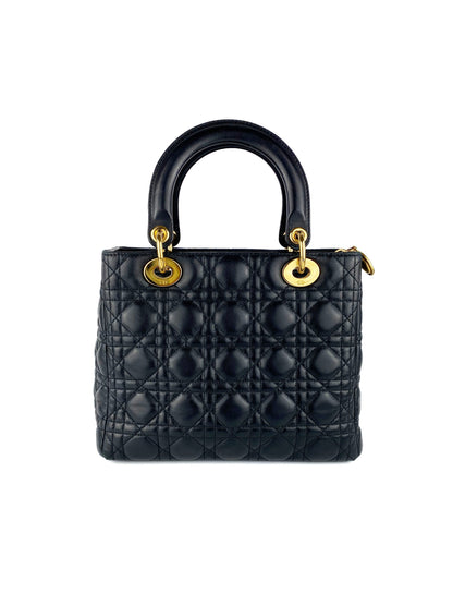 Dior Medium Lady Dior Black Bag Rovelle Bags