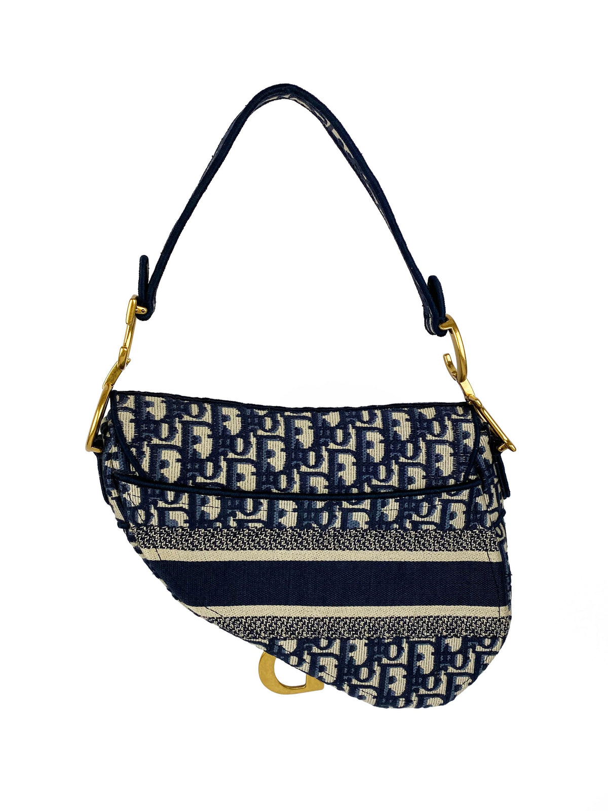 Christian Dior Blue Oblique Saddle Bag Rovelle Bags
