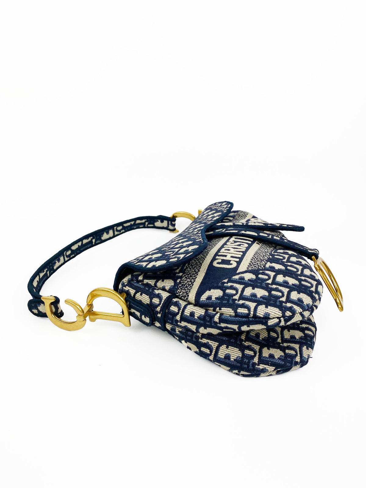 Christian Dior Blue Oblique Saddle Bag Rovelle Bags