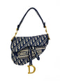 Christian Dior Blue Oblique Saddle Bag Rovelle Bags