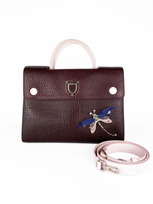 Christian Dior Burgundy Diorever Dragonfly Bag Rovelle Bags